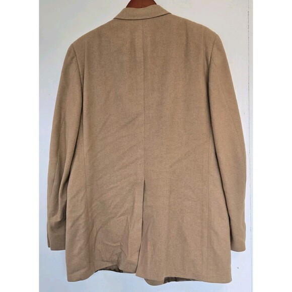 Jos A Bank Blazer Mens 46 Beige 100% Camel Hair 3 Button Sport Coat Jacket - Picture 5 of 9